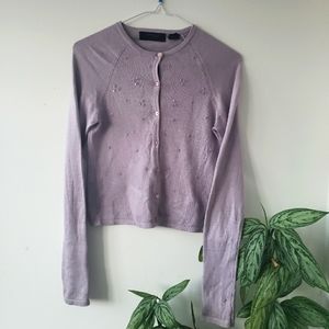 Lilac sequins cardigan
